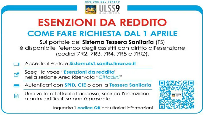ESENZIONE DA REDDITO